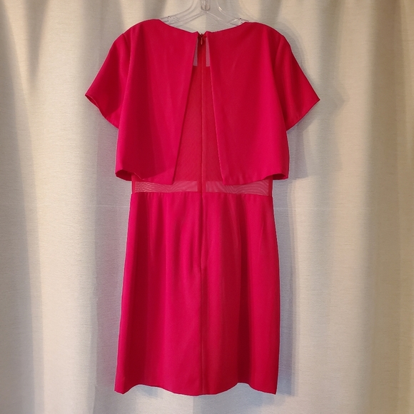 Cut Out Pink Party Dress with Turquoise Accents - Picture 6 of 9